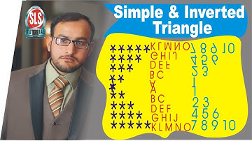 Inverted & Simple Triangle of Stars, Alphabets or Digits | C# Tutorial for Beginners p20 URDU/HINDI