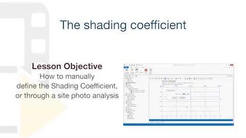 Solarius PV Tutorial - The Shading coefficient - ACCA software