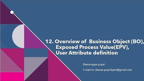 12. Understanding Business Objects (BO), Exposed Process Values (EPV), and User Attributes in BAW