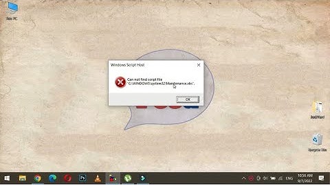 FIX || Can Not Find Script File Maintenance.vbs Error In Windows 11/10