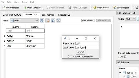 Python #5: Tkinter GUI and Inserting Data in Database (CRUD #1)