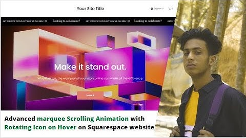 Advanced marquee Scrolling Animation with Rotating Icon on Hover on Squarespace website || jishaan