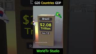 G20 Countries GDP Comparison | #shorts  #flags
