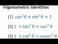 trigonometric identities 🤔 त्रिकोणमिति formula 🤔 up board के लिए महत्वपूर्ण🤔 TGT &amp; PGT ke liye imp.