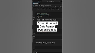 Save & Load DataFrames Easily in Pandas | Read & Write DataFrames in Pandas #shorts #python #pandas