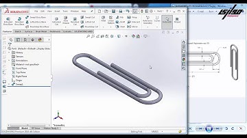 HOW TO DRAW PAPER CLIP AT SOLIDWORKS