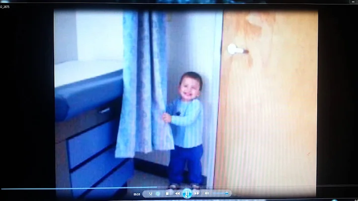 Frankie playing peekaboo.