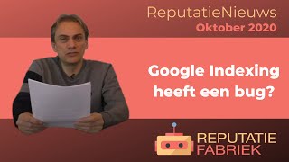 Nieuwe Google Indexing bug - ReputatieNieuws oktober 2020