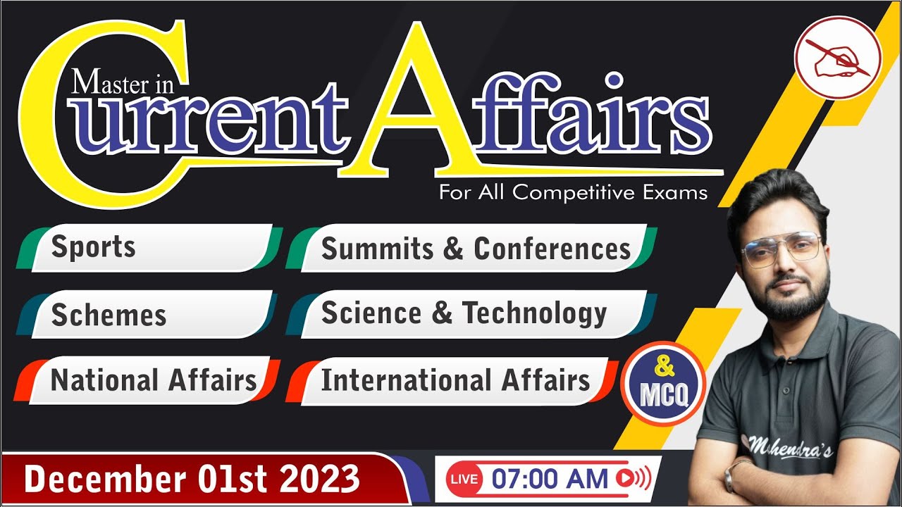 1 December 2023 Current Affairs | Current Affairs Today For All Exams ...