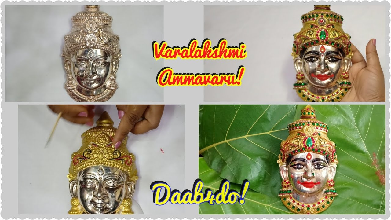 Varalakshmi vratam Ammavari Silver face decoration VaramahaLakshmi