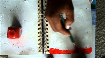 Acrylic Ink Background on Gesso