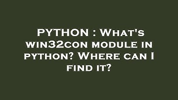 PYTHON : What