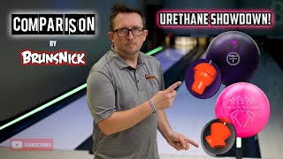 Comparison | Purple Hammer vs. Black Widow Pink Urethane | BrunsNick