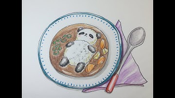 How To Draw Kawaii (かわいい | 可愛い) Curry And Rice |  (Step by Step Easy)