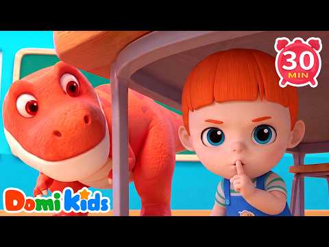 A Big Dino Is Stomping This Way! 🎵 ｜ Dinosaur Adventure ｜ Nursery Rhymes ｜ Domi Kids