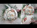 Decoupage 🎄 bauble with a winter view 🎄 bombka z zimowym widokiem #itdcollection ...