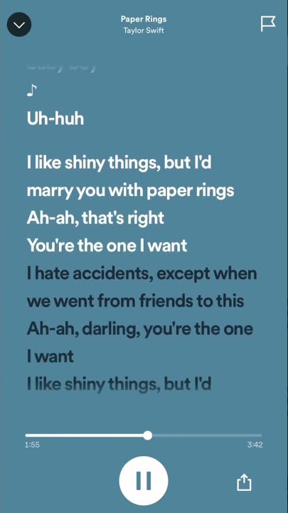 paper rings by taylor swift sped up