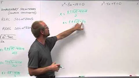 Intermediate Alg Sections 7.2 and 7.3 Quadratic Formula and Applications