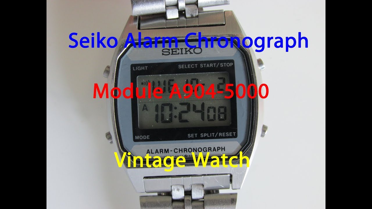 Vintage Seiko A904-5000 Alarm Chronograph Digital Watch - YouTube