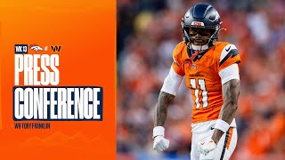 WR Troy Franklin on keeping a week-by-week approach: ‘You’ve got to be where your feet are’