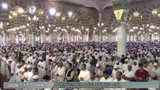 صلاة العشاء(كاملة) اليوم الجمعة 1438/7/3 - المسجد النبوي - للشيخ علي الحذيفي - البلد والليل