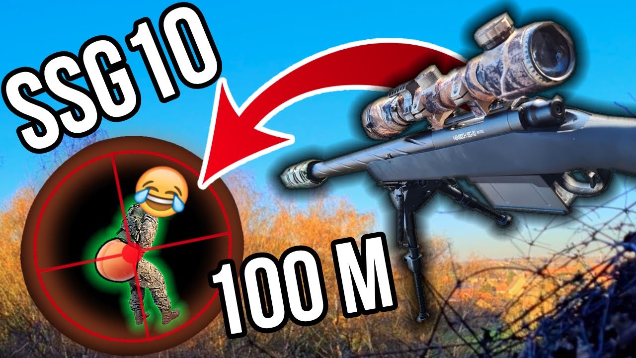 NOVRITSCH SSG10 AIRSOFT SNIPER / SHOOTING TEST (100M SHOOT)