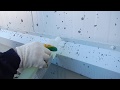 очищаем сэндвич-панель от цементного раствора и бетона