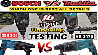 Testing and Unboxing Bosch (GBH 2-24) Vs Makita (HR 2470) all Details you need to know | crazy cam
