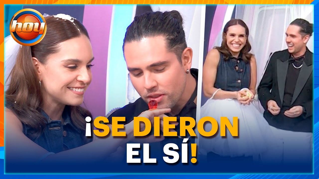 ¡Viva el amor (y la kermés)! Tania Rincón y su novio Pedro se casan en divertida boda | Programa Hoy