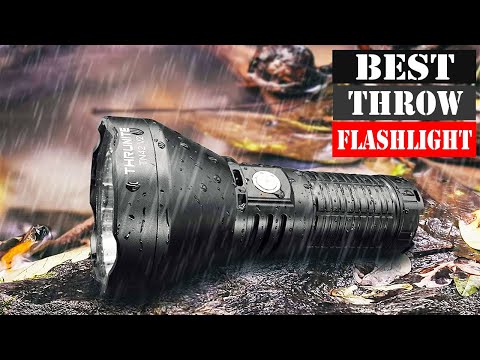 best throw flashlight rechargeable PFSN professioner Powerful Waterproof Searchlight with P50 LED Brightest 6000 Lumen Tactical Flashlight Super Bright Torch for Hiking Hunting Camping Outdoor Sport rescue missions Coast XP30R 4200 Lumen Rechargeable