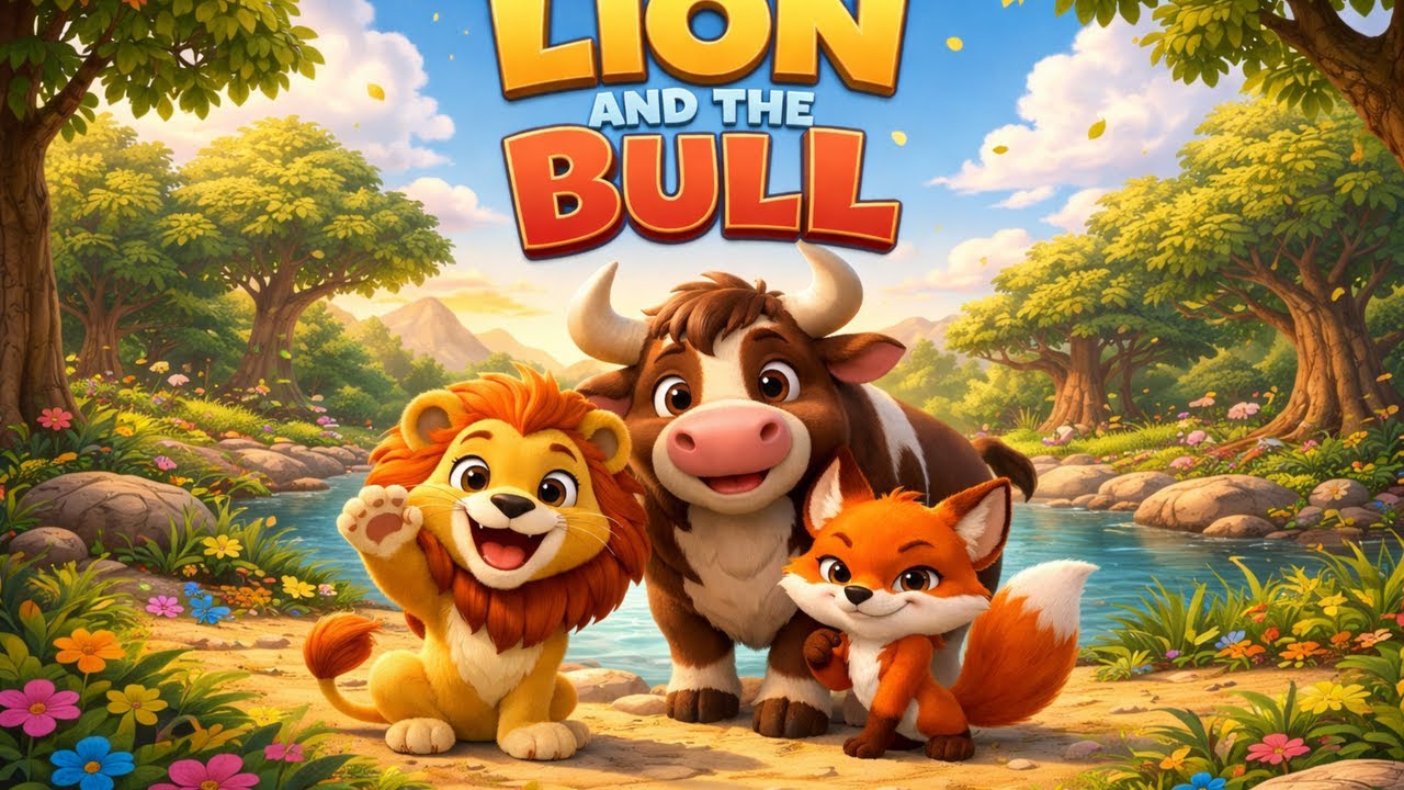 🦁 The Lion & 🐂 The Bull – A Friendship Broken by a Sneaky 🦊 Fox 💔 | Moral Story | TaleNest TV