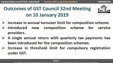 Introduction of new composition scheme for service providers/ GST council 32nd meeting