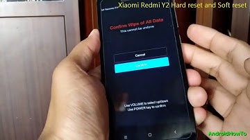 Xiaomi Redmi Y2 Hard reset and Soft reset
