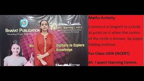 Tangent to a circle by paper folding method# NCERT Based # Maths Activity for Class-10.