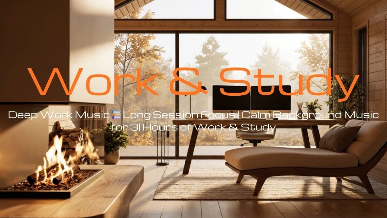 Deep Work Music 📚 Long Session Focus | Calm Background Music for 3| Hours of  Work &  Study