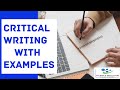 Critical essay writing with examples  talent and skills hub