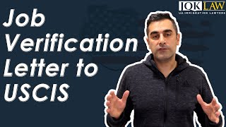 Job Verification Letter to USCIS