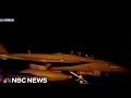 Video shows American fighter jets launching from Red Sea on Saturday night