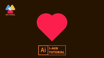 Heart  tutorial in adobe illustrator  - 1 minute tutorial