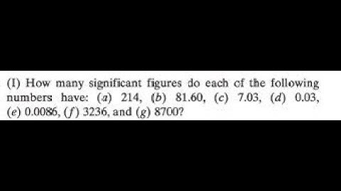 How many significant figures do each of the following numbers have: