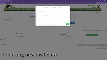 Entering and editing nest records in Demon