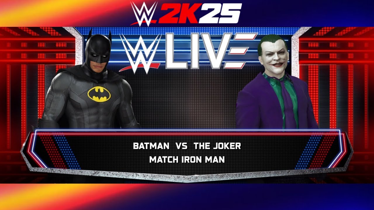 WWE 2K25: IRON MAN MATCH 2025 | BATMAN VS THE JOKER | SIMULATION