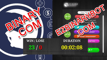 23 win 0 lose. Free binary.com bot at ezbinarybot.com