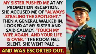 My Sister Pushed Me At My Promotion — Until A General Said ＂That's My Wife＂