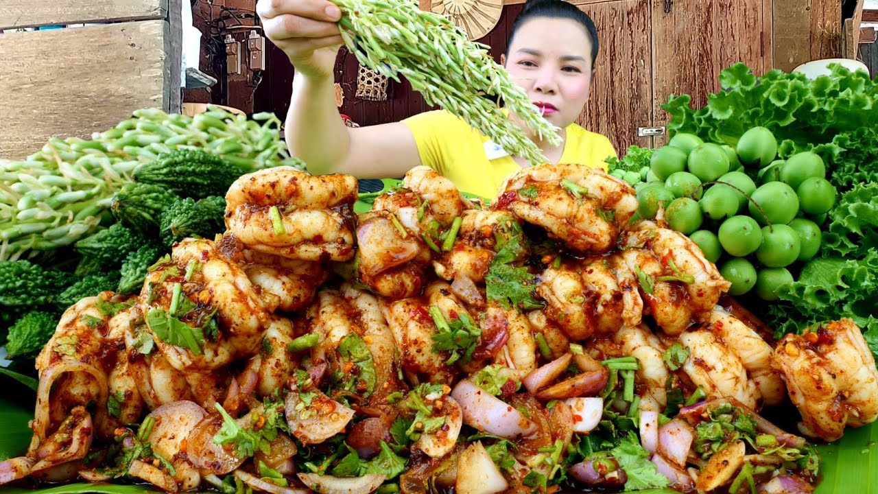 ก้อยกุ้งใหญ่หอมเครื่องเน้นๆเเกล้มมะระดอกข่าผักสดเเซ่บถึงใจ|ส้มซ่าพาเเซ่บ 17 พฤษภาคม ค.ศ. 2025
