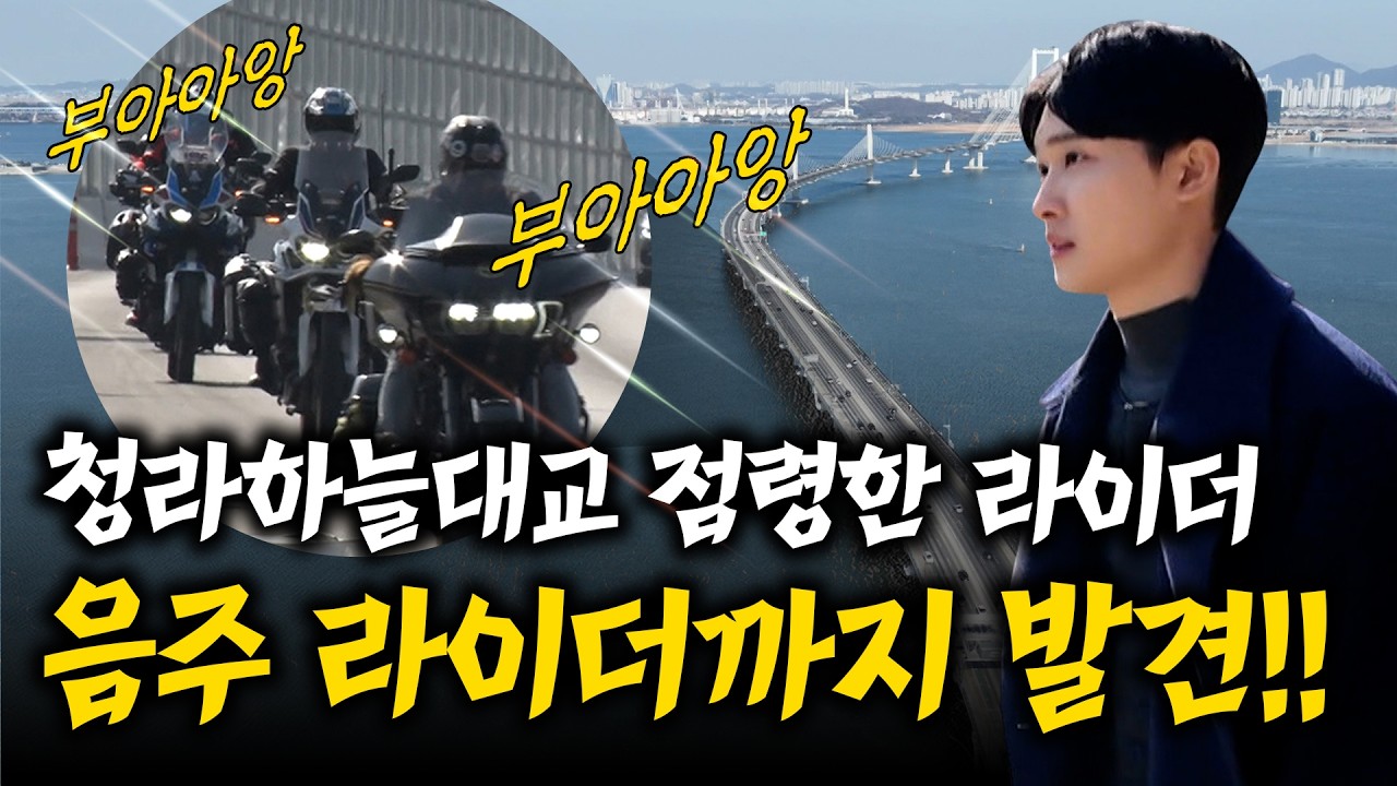 청라하늘대교를 점령한 굉음 유발 라이더! 음주 라이더까지 발견?[현장카메라 썰]