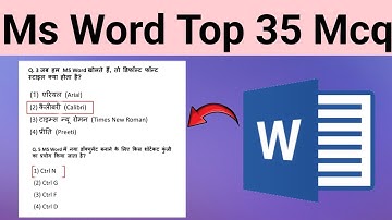Ms word MCQ Question and answer