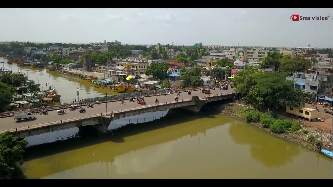 Kakinada beautiful drone view shoot video of the smart city Kakinada