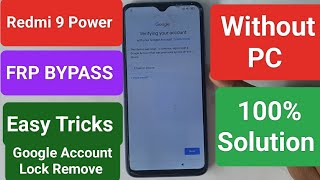 Redmi 9 power frp Bypass | redmi 9 power frp Bypass miui 12.5 | redmi (M2010J19S| ) frp lock remove