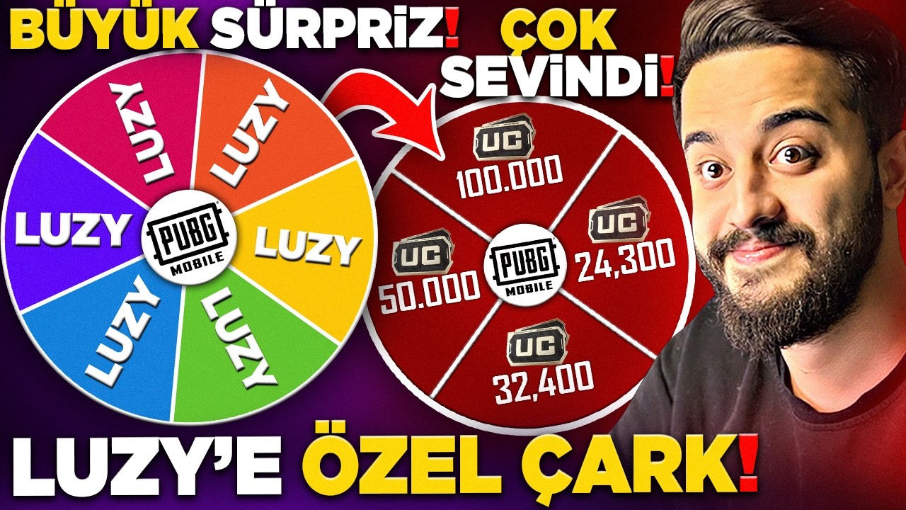 YILLAR SONRA LUZY E BÜYÜK SÜRPRİZ! 50.000 UC LUZY ÖZEL ÇARK YAPTIK! PUBG Mobile